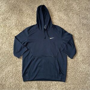 Men’s Nike 3/4 Sleeve Baseball Pullover Hoodie Black Size Medium